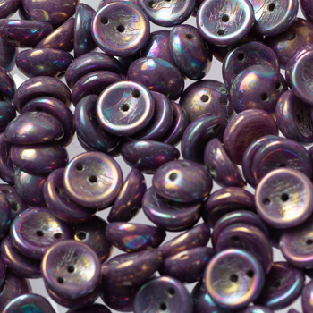 Margele cehesti diverse forme - Margele cehesti 2 hole Piggy 4x8 mm Jet Iris