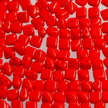 Margele Cehia - 2 hole Silky beads 5x5 mm _93190 Red