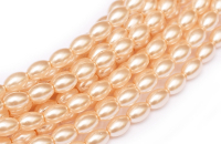 Margele Cehia - Perle Rice 6 x 4 mm Peach Chiffon