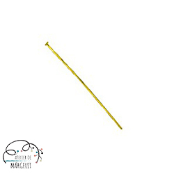 Accesorii metale comune - Ac cap tesit 0.7x50 mm alama placata cu aur 24K