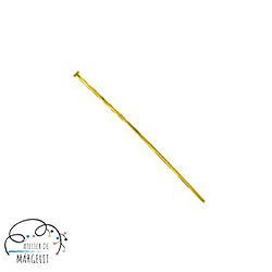 Accesorii metale comune - Ac cap tesit 0.7x70 mm alama placata cu aur 24K