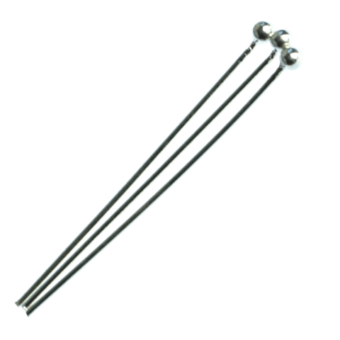 Ace cu bila si ace cu bucla - Ac cu bila, argint 925, lungime 20 mm, grosime 0.5 mm, diametrul bila 2 mm