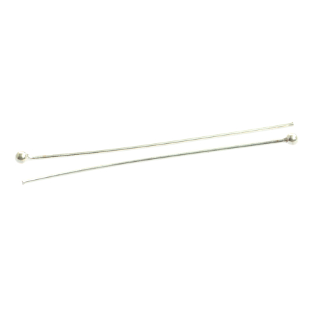 Ace cu bila si ace cu bucla - Ac cu bila, argint 925, lungime 55 mm, grosime 0.8 mm, diametrul bila 2 mm