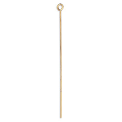Ace cu bila, ace cu bucla - Ac cu bucla 0,7 mm x 50 mm alama placata cu aur 24K