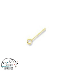 Accesorii metale comune - Ac cu bucla 0,7x50 mm din alama placata cu aur 24K