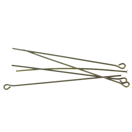 Accesorii metalice - Ac cu bucla, alama antichizata, L 54 mm, D 3 mm, gros. 0.8 mm