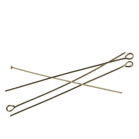 Accesorii metalice - Ac cu bucla, alama, L 54 mm, D 3 mm, gros. 0.8 mm
