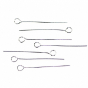 Accesorii metale comune - Ac cu bucla placat cu argint lung de 2