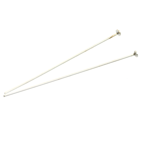 Ace cu bila si ace cu bucla - Ac cu cap tesit, argint 925, lungime 50 mm, grosime 0.8 mm, diametrul 2.5 mm