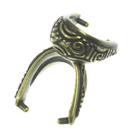 Accesorii metalice - Agatatoare pandantiv, aliaj placat cu alama antichizata, 14x6 mm