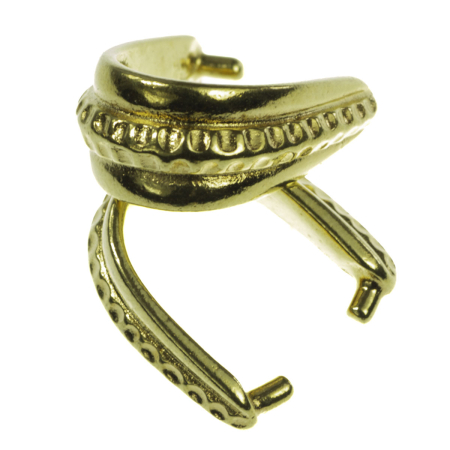 Accesorii metalice - Agatatoare pandantiv, aliaj placat cu aur, 14x6.5 mm