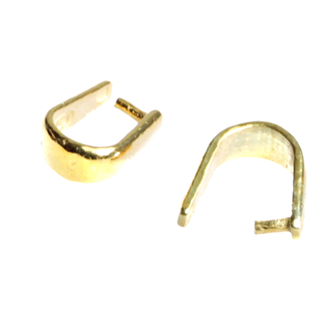Pandantive si agatatori pandantive - Agatatoare pandantiv cu 1 pin, argint 925 placat cu aur, lungime 6.5 mm