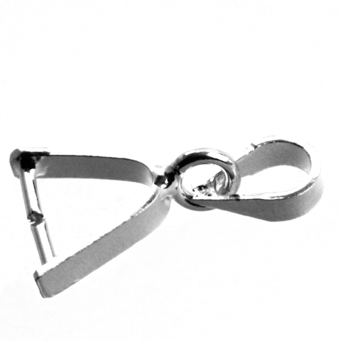 Pandantive si agatatori pandantive - Agatatoare pandantiv tip etrier, clema de prindere,, argint 925, latime 2.5 mm, inaltime 19 mm, diametrul gaurii 4.5 mm