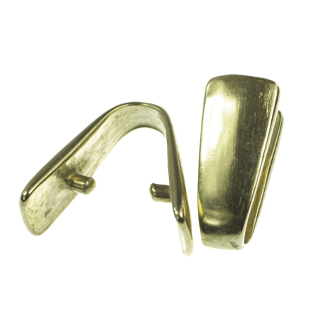 Accesorii metalice - Agatatoare pandantiv, zamac placat cu aur, 17x8 mm