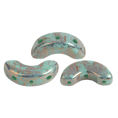 Margele Par Puca - Margele Arcos Par Puca 5 X 10 mm Frost Jade Bronze