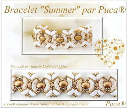 Margele Arcos Par Puca 5 X 10 mm Frost Jade Bronze [2]