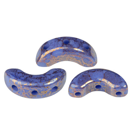 Margele Par Puca - Margele Arcos Par Puca 5 X 10 mm Frost Royal Blue Bronze