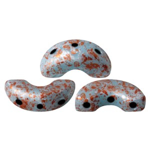 Margele Par Puca - Margele Arcos Par Puca 5 X 10 mm Opaque Blue Turquoise Tweedy