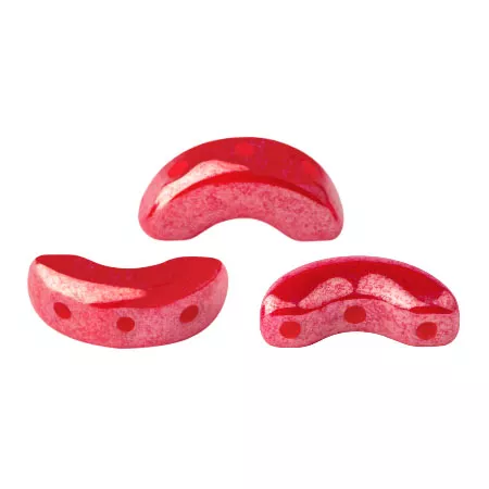 Margele Par Puca - Margele Arcos Par Puca5 X 10 mm Opaque Coral Red Luster