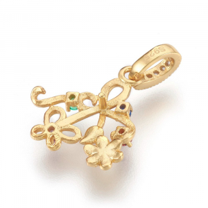 Baza pandantiv cu flori din argint si zirconiu [3]