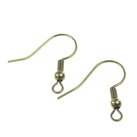 Accesorii metalice - Baza cercei, alama, L 18 mm, gros. 1 mm