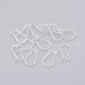 Accesorii metale comune - Baza cercei argintii 20x10 mm