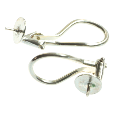 Tortite si baze cercei - Baza cercei clips, argint 925, diametrul 10 mm