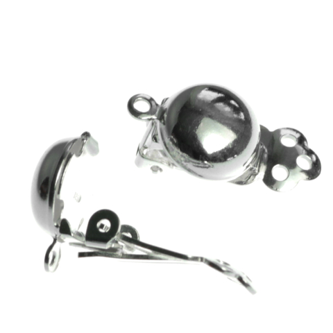 Baza cercei clips, argint 925, diametrul 10 mm, greutate 1.57 g/buc [1]