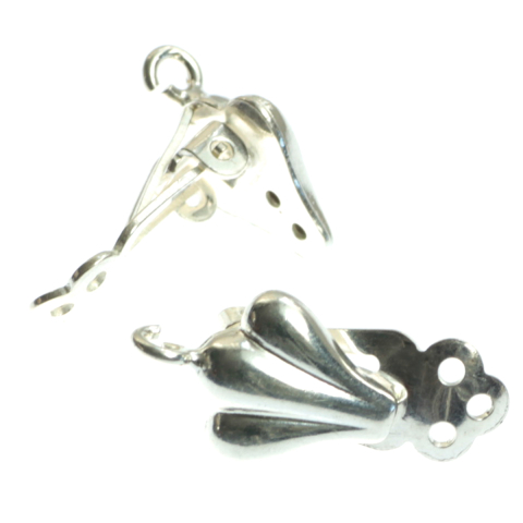 Tortite si baze cercei - Baza cercei clips, argint 925, lungime 16 mm