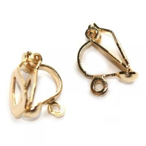 Accesorii metale comune - Baza cercei clips din metal comun auriu