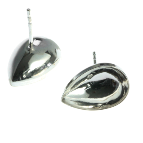 Tortite si baze cercei - Baza cercei pentru cristale, argint 925, lungime 16 mm, latime 12 mm