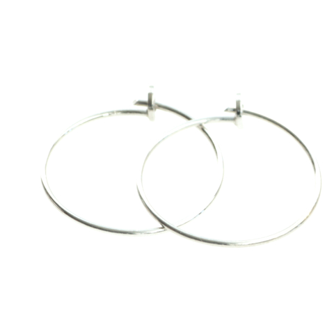 Tortite si baze cercei - Baza cercei rotunzi, argint 925, grosime 0.5 mm, diametrul 19.5 mm