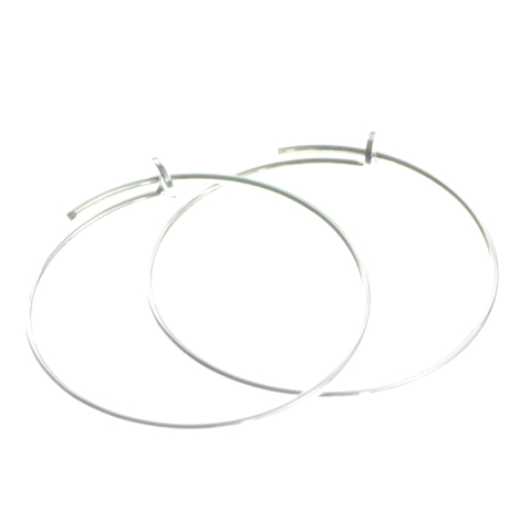 Tortite si baze cercei - Baza cercei rotunzi, argint 925, grosime 0.8 mm, diametrul 26 mm