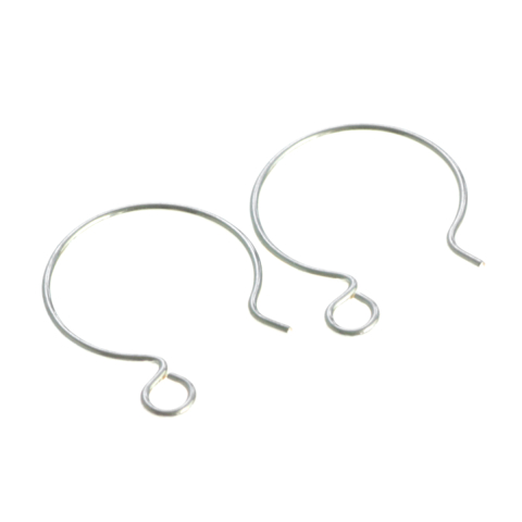 Tortite si baze cercei - Baza cercei rotunzi, argint 925, grosime 1 mm, diametrul 14.5 mm