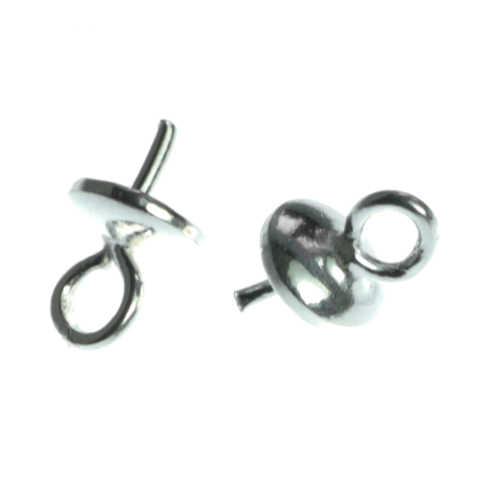 Pandantive si agatatori pandantive - Baza cu pin pentru charm sau pandantiv, argint 925, lungime 10 mm, diametrul 6 mm