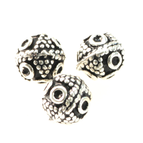Bile si crimpi - Bile decorative, argint 925 antichizat, diametrul 6.5 mm
