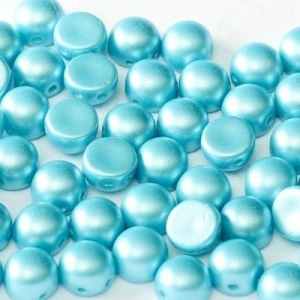 Margele Cehia - Cabochon 6 mm Pastel Aqua 2hole