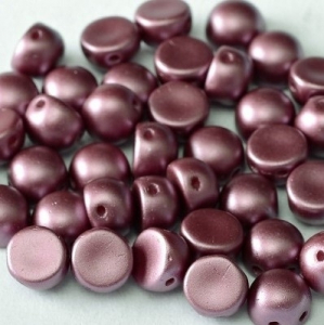 Margele Cehia - Cabochon 6 mm Pastel Burgundy 2hole
