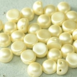 Margele Cehia - Cabochon 6 mm Pastel Cream 2hole