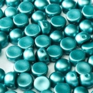 Margele Cehia - Cabochon 6 mm Pastel Emerald 2hole