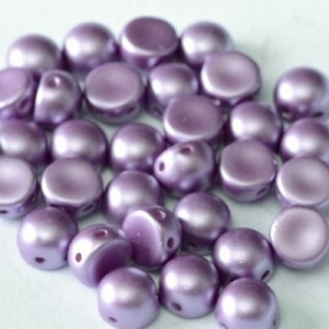 Margele Cehia - Cabochon 6 mm Pastel Lila 2hole