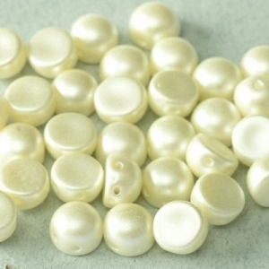 Margele Cehia - Cabochon 6 mm Pastel Lt. Cream 2hole