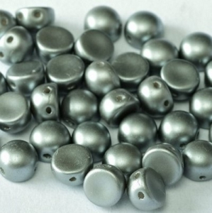 Margele Cehia - Cabochon 6 mm Pastel Lt. Grey 2hole
