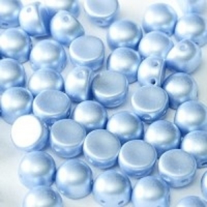 Margele Cehia - Cabochon 6 mm Pastel Lt. Sapphire 2hole