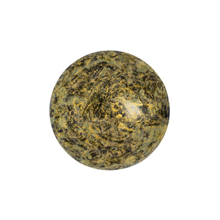 Margele Cabochons 14 mm Metalic mat old gold spotted