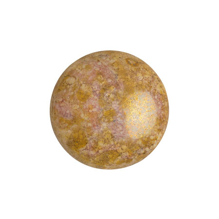 Margele Cabochons 14 mm opaque mix rose/gold ceramic look