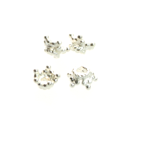 Capacele distantiere margele tuburi - Capacele, argint 925, diametrul 4 mm