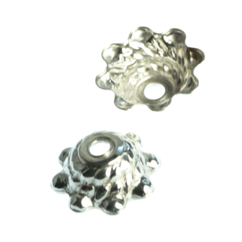 Capacele distantiere margele tuburi - Capacele, argint 925, inaltime 3 mm, diametrul 5 mm