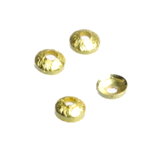Capacele distantiere margele tuburi - Capacele, argint 925 placat cu aur, grosime 0.5 mm, diametrul 3 mm