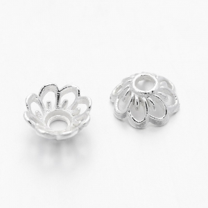 Accesorii metale comune - Capacele floare stil tibetan argintiu